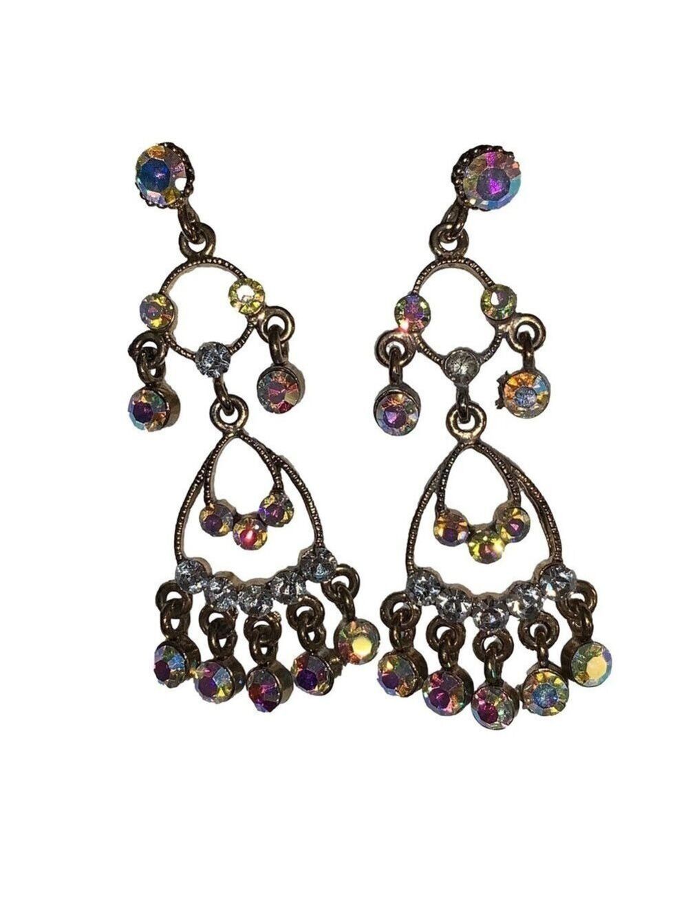 Dangly crystal earrings
